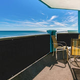 NNEDSZ 20m x 2m Fence Windscreen Privacy Screen Shade Cover Black Fabric Mesh Garden