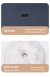 NNEDSZ 2PCS White Portable 350ML LED Desk Humidifier with Non-Wet Design - Silent Cool Mist for Home, Office, and Car