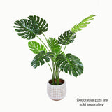 NNEDSZ 120cm Faux Artificial Home Decor Potted Monstera Plant