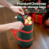 NNEDSZ Christmas Baubles Storage Bag Xmas Ornaments Bag Container Green