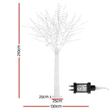 NNEDSZ 2.1M Christmas Tree 780 LED Lights Cherry Blossom Trees Jingle Jollys