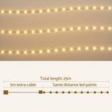 NNEDSZ 20M Christmas Lights String Rope Light Decorations 600 LED Warm Jingle Jollys