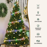 NNEDSZ 20M Christmas Lights Ribbon Fairy Light 200 LED Colored Jingle Jollys