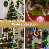 NNEDSZ 20M Christmas Lights Ribbon Fairy Light 200 LED Colored Jingle Jollys