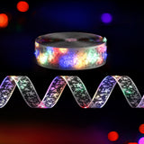 NNEDSZ 20M Christmas Lights Ribbon Fairy Light 200 LED Colored Jingle Jollys