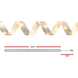 NNEDSZ 20M Christmas Lights Ribbon Fairy Light 200 LED Warm Jingle Jollys