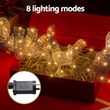 NNEDSZ 20M Christmas Lights Ribbon Fairy Light 200 LED Warm Jingle Jollys