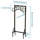 NNETM Metal Garden Hose Reel Holder Stand