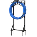 NNETM Metal Garden Hose Reel Holder Stand