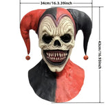 NNETM Joker Mask Halloween Two-Horned Clown Latex