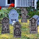 NNETM Halloween Tombstones Outdoor Graveyard Yard Signs with Stakes