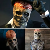 NNETM Men’s Latex Skull Gentleman Mask Halloween Costume