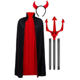 NNETM Halloween Devil Cloak Costume Set (3pcs)