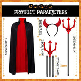 NNETM Halloween Devil Cloak Costume Set (3pcs)