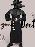 NNETM Plague Doctor Black Adult Costume Robe Set