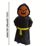 NNETM Pumpkin Wizard Costume with Glowing Eyes