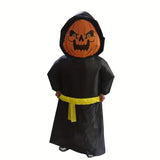 NNETM Pumpkin Wizard Costume with Glowing Eyes