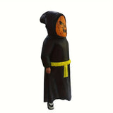 NNETM Pumpkin Wizard Costume with Glowing Eyes