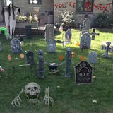 NNETM Halloween Tombstones Outdoor Graveyard Yard Signs with Stakes