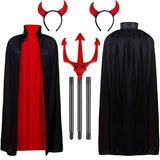 NNETM Halloween Devil Cloak Costume Set (3pcs)