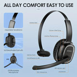 NNETM Wireless Noise Cancelling Headset for Office & Drivers