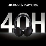 NNETM Over-Ear Wireless Headphones 40H Playtime Foldable with Mic