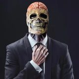 NNETM Halloween Skull Mask with Brain and Hat