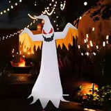 NNEOBA Halloween Inflatable Ghost with LED Flame Lights