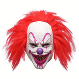 NNETM Spooky Joker Clown Latex Mask for Halloween Party
