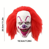 NNETM Spooky Joker Clown Latex Mask for Halloween Party
