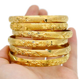 NNEOBA 24K Gold-Plated Bangles Ethiopian Jewelry