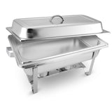 NNEAGS 9L Stainless Steel Chafing Food Warmer Catering Dish Full Size