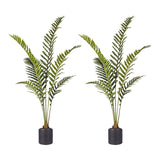 NNEAGS 2X 150cm Artificial Green Rogue Hares Foot Fern Tree Fake Tropical Indoor Plant Home Office Decor