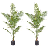 NNEAGS 2X 210cm Green Artificial Indoor Rogue Areca Palm Tree Fake Tropical Plant Home Office Decor
