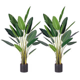 NNEAGS 2X 245cm Artificial Giant Green Birds of Paradise Tree Fake Tropical Indoor Plant Home Office Decor
