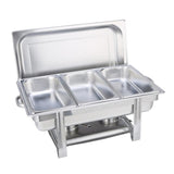 NNEAGS Triple Tray Stainless Steel Chafing Catering Dish Food Warmer