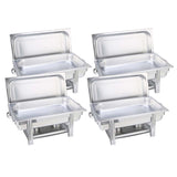 NNEAGS 4X Stainless Steel Chafing Single Tray Catering Dish Food Warmer