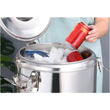 NNEAGS 2X 22L Stainless Steel Insulated Stock Pot Dispenser Hot & Cold Beverage Container