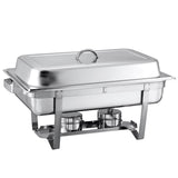NNEAGS 3L Triple Tray Stainless Steel Chafing Food Warmer Catering Dish
