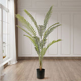 NNEAGS 2X 240cm Artificial Green Rogue Hares Foot Fern Tree Fake Tropical Indoor Plant Home Office Decor