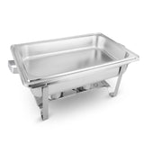 NNEAGS 9L Stainless Steel Chafing Food Warmer Catering Dish Full Size