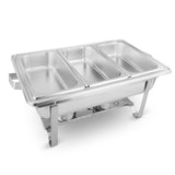 NNEAGS 3L Triple Tray Stainless Steel Chafing Food Warmer Catering Dish