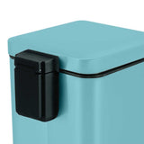 NNEAGS 2X 12L Foot Pedal Stainless Steel Rubbish Recycling Garbage Waste Trash Bin Square Blue