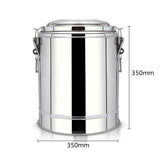 NNEAGS 2X 22L Stainless Steel Insulated Stock Pot Dispenser Hot & Cold Beverage Container