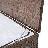 NNEVL Garden Storage Box Brown 120x50x60 cm Poly Rattan
