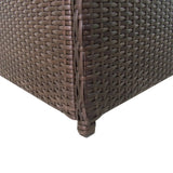 NNEVL Garden Storage Box Brown 120x50x60 cm Poly Rattan