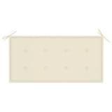 NNEVL Garden Bench Cushion Cream 100x50x3 cm