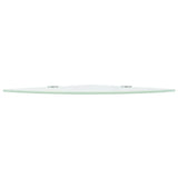 NNEVL Corner Shelf with Chrome Supports Glass White 35x35 cm