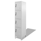 NNEVL Locker Cabinet with 4 Compartments 38x45x180 cm