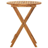 NNEVL 3 Piece Folding Bistro Set solid Acacia Wood